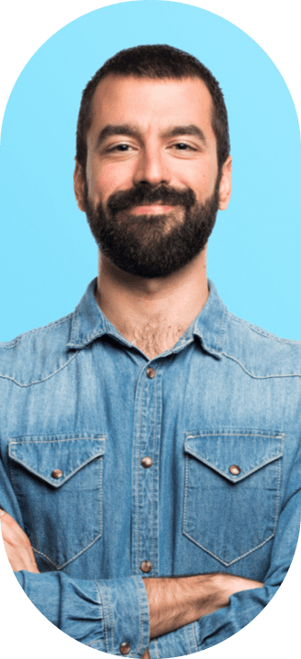 Portrait d'un client heureux