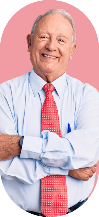 Portrait d'un client heureux