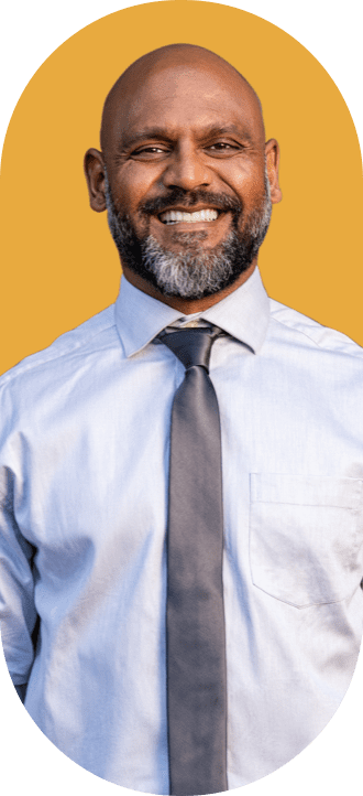 Portrait d'un client heureux